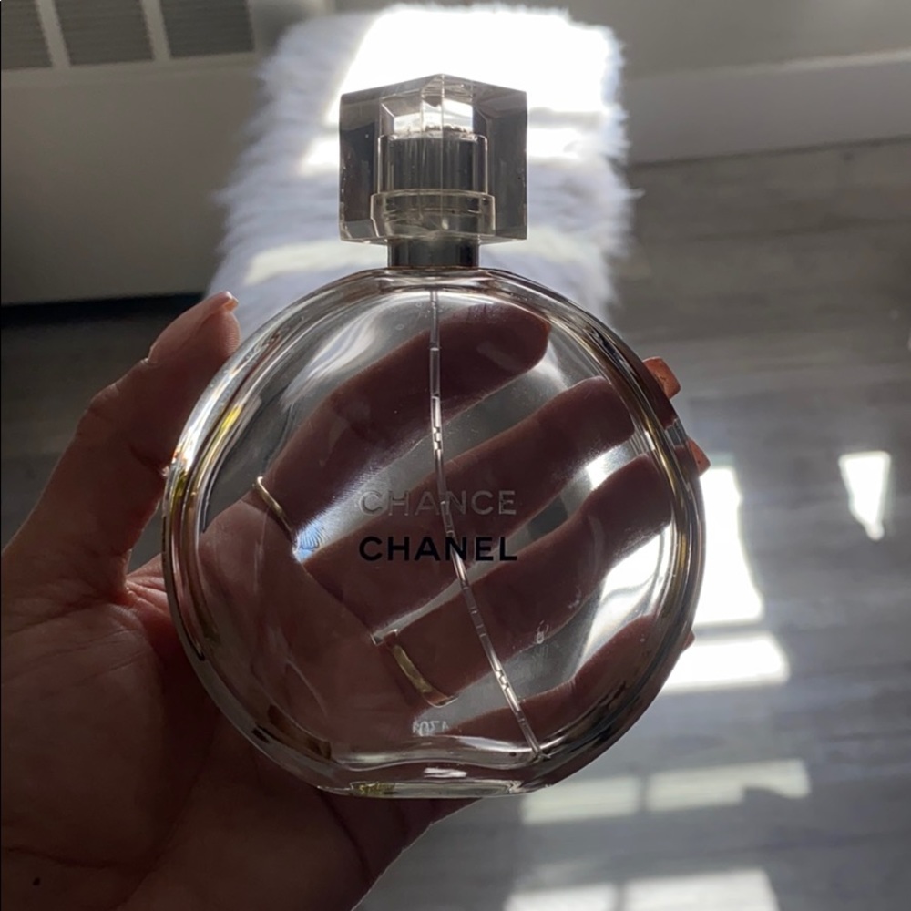 Empty bottle of Chanel perfume